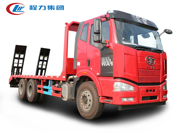 解放J6后双桥平板运输车